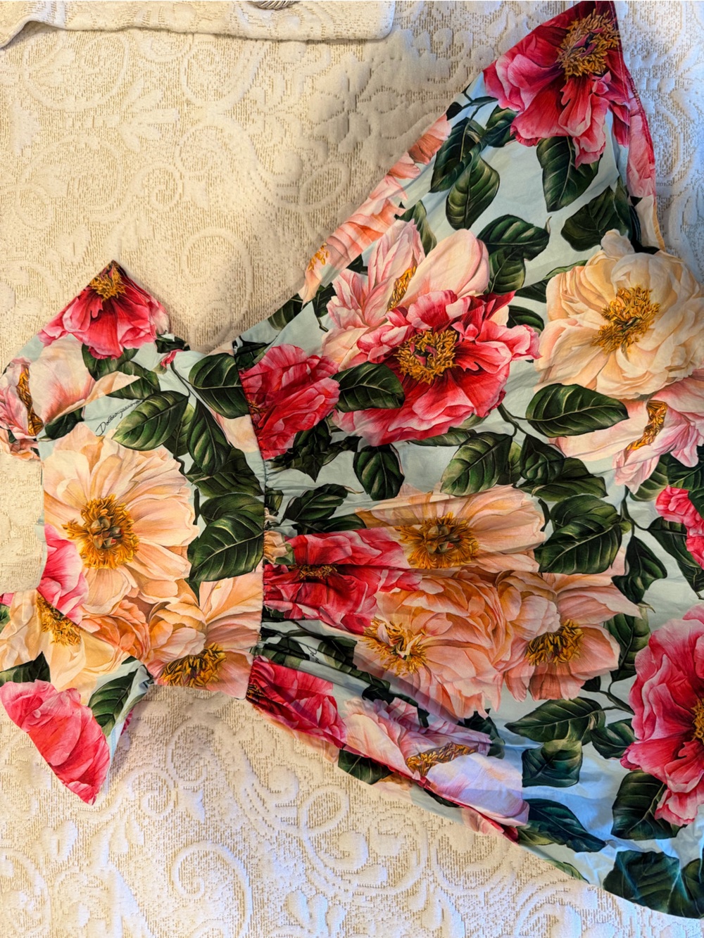 Dolce & Gabbana Floral Skort in Pink, Peach & Green